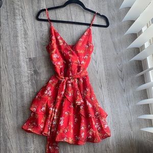 Princess Polly Red floral dress